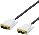 DELTACO DVI monitorkabel Dual Link, DVI-D ha - ha, 1m