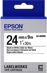 EPSON TAPE LK-6WBN STD BLK-/WHT 24/9 LK-6WBN BLACK/WHITE 24MM (9M)