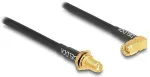 DELOCK Antennenkabel SMA Buchse zum Einbau spritzwassergesch&uuml;tzt zu SMA Stecker 90&deg; RG-58 30 cm