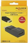 Delock Adapter Displayport 1.2 Stecker > HDMI Buchse 4K Passiv schwarz