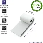 Qoltec 51895 Thermal roll 57 x 30 | 55g / m2 | 10 pcs. | BPA free