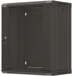 LANBERG 19" RACK CABINET FOR WALL MOUNTING 12U/540X350 (FLAT PACK) WITH GLASS DOOR BLACK