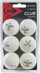 Dunlop Table tennis balls CLUB CHAMP 1 star 6pcs White