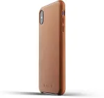 Mujjo Kaitse&uuml;mbris Apple iPhone Xs Max, naturaalsest nahast, helepruun,