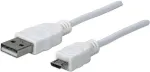 Manhattan USB 2.0 Anschlu&szlig;kabel 1,8m A-St/Micro-B-St. wei&szlig;