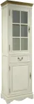 Home4you Vitriinkapp SAMIRA 60x35xH195,5cm, antiikvalge/naturaalne