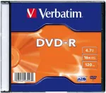 Toorikud Verbatim DVD-R Matt Silver 4,7GB 16x karbis