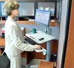 ERGOTRON WorkFit C-Mod, Single Display Sit-Stand Workstation, Grey, 8.1, 75 x 75, 100 x 100, -25 - 25, 500 x 610 x 1160