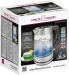 Veekeetja Proficook glass kettle PC-WKS 1190 G&nbsp;(inox / black, 1.7 liters)