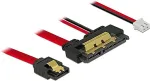 DeLOCK Kabel SATA 6 Gb/s 7 Pin Buchse + 2 Pin Strom Buchse > SATA 22 Pin Buchse gerade (5 V) Metall 30 cm