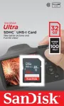 M&auml;lukaart Sandisk Ultra 32GB SDHC Memory Card 100MB/s