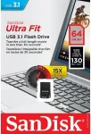 M&auml;lukaart SANDISK Ultra Fit 64GB USB 3.1 USB stick Sort