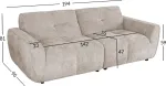 Home4you Diivan DAMALI 2-kohaline 194x96xH81cm, helepruun