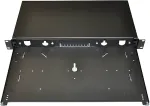 OEM 19" Optical tray 12xSC simplex black locking with plastic clip