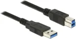 DeLOCK USB Kabel USB3.0 A -> B St/St 1.50m schwarz