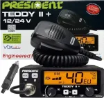 PRESIDENT Radio CB TEDDY II+ ASC VOX 12/24V AM/FM
