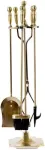 No name FIREPLACE TOOLS SET 5 1A ANTIQUE BRASS