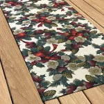 Home4you Linik WINTER FLOWERS 43x150cm, lindid, 50% pol&uuml;ester, 50% puuvill, kangas 475