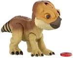 Mattel Jurassic World Rebirth Primal Protector Aquilops Dolores Interactive Dinosaur Toy, Attack & Sounds