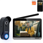 EVOLVEO DoorPhone W7, Home Wireless Video Door Phone Kit with WiFi Black Silver Monitor