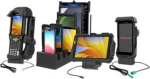 RAM MOUNT s GDS Tough-Dock Holder (Latch) for Samsung Tab S7 FE, S7+, S8+, S9 FE+, S9+ & S10+ - in IntelliSkin Next Gen Protective Sleeve - USB-C Power Supply