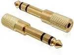 DeLOCK Klinke Adapter 3,5mm -> 6,3mm Bu/St gold