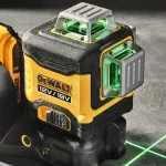 DeWALT battery-powered multi-line laser 3x360&deg; DCE089D1G18-QW, 18 volts, cross line laser (black/yellow, with green laser lines)