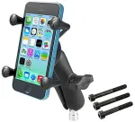 RAM MOUNTS X-Grip Phone Mount with Motorcycle Handlebar Clamp Base