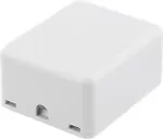 DELTACO Surface wall outlet for Keystone, 1 port, white / VR-222
