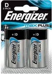 Energizer Battery Max Plus D LR20 2 pcs Blister