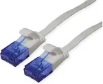VALUE Patchkabel Cat.6A (Class EA) UTP, extra-flach, grau, 2 m