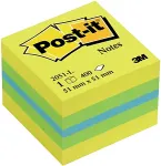 Post-it M&auml;rkmekuup Mini Cube 51x51mm/400 sidrunikollane