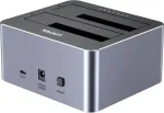 UNITEK Stacja klonująca dyski 2x 2,5/3,5; CLONE; USB-C 10 Gbps