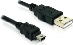 DELOCK Kabel USB 2.0 Typ-A Stecker > USB 2.0 Mini-B Stecker 1,5 m schwarz