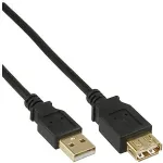 Inline USB 2.0 Verl&auml;ngerung, vergoldete Kontakte - 0,5m (34650S)