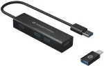 CONCEPTRONIC HUBBIES06B 4-Port-USB 3.0-Hub und OTG-Adapter f&uuml;r USB-C