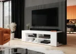 Cama MEBLE Cama TV cabinet RTV TEXAS 50/134/40 valge/valge gloss