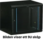 TOTEN 19&Prime; wall cabinet , 6U, 600 &times; 450, glass door, black / WS64066001 / 19-W6406