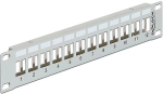 DELOCK 10" Keystone Patchpanel 12 Port Metall grau