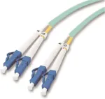 M-Cab - Patch-Kabel - LC Multi-Mode (M) zu LC Multi-Mode (M) - 3 m - Glasfaser - Simplex - 50/125 Mikrometer - OM3 - Aquamarin