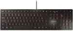 Klaviatuur CHERRY KC 6000 SLIM BLACK CORDED KEYBOARD USB FRENCH