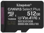 M&auml;lukaart Kingston Canvas Select Plus/Micro SDXC/512GB/UHS-I U3 / Class 10
