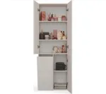 TOP E SHOP BATHROOM CABINET NEL DD 1K BASKET CASMERE COLOUR LONG DOORS