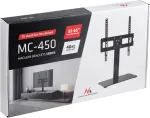 Maclean MC-450 Universal TV Stand for TV Cabinet max. 40kg, max. VESA 400x400 32-65" Tempered Glass Base 3-Level Height Adjustment