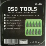 DSDTOOLS 1/2" STAR t&auml;hekujulised l&ouml;&ouml;kotsikud-pead, 10 tk DS1183