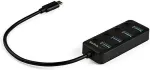 Startech .com 4-Port USB-C Hub - 4x USB-A Ports - Individual On/Off Switches - Hub - 4 x USB 3.1 Gen 1 - Desktop