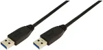 Logilink USB 3.0 cable, USB-A/M to USB-A/M, black, 3 m