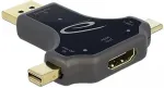 Delock 3 in 1 Monitoradapter mit USB-C&trade; / DisplayPort / mini DisplayPort Eingang auf HDMI Ausgang mit 4K 60 Hz
