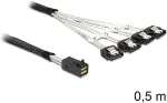 DeLOCK SAS Kabel Mini SAS HD -> 4x Sata 7Pin St/St 0.50m