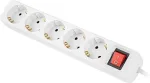Lanberg Steckdosenleiste 1,5m 5x Schuko mit Schalter wei&szlig;